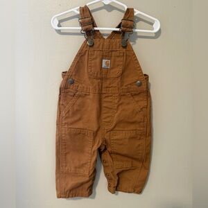 Carhartt Brown Canvas Boys Bib Overalls